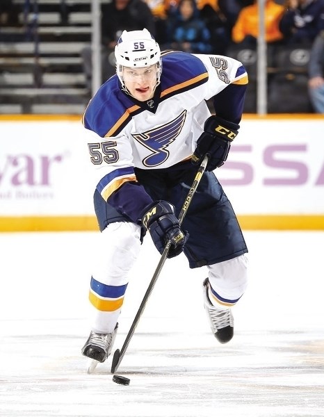 RISING STAR â€“ Colton Parayko of St. Albert is a tower of power on defence in his rookie NHL season with the St. Louis Blues.