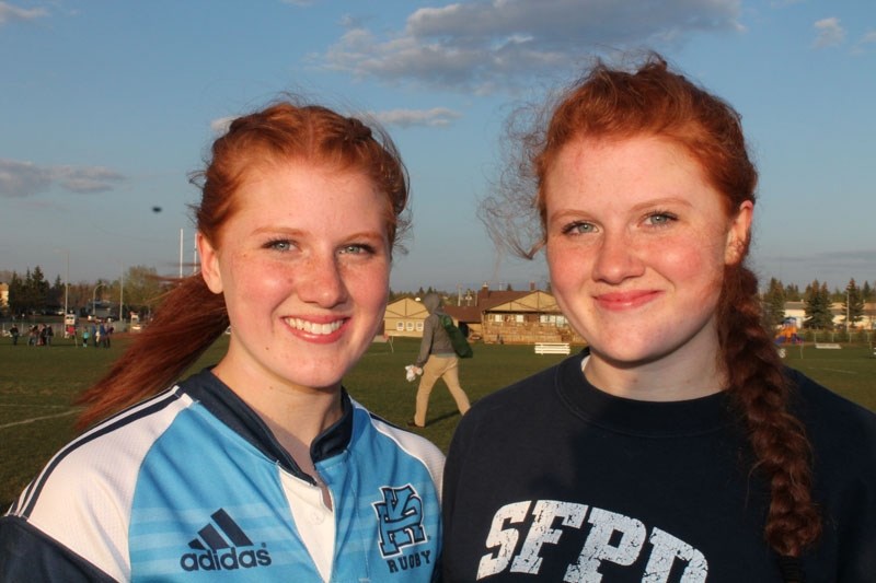 TERRIFIC TWINS &#8211; Emily and Kendall DeWitt are 17-year-old twins and standout Grade 12 rugby players for the Paul Kane Blues who will play for the St. Albert Rugby