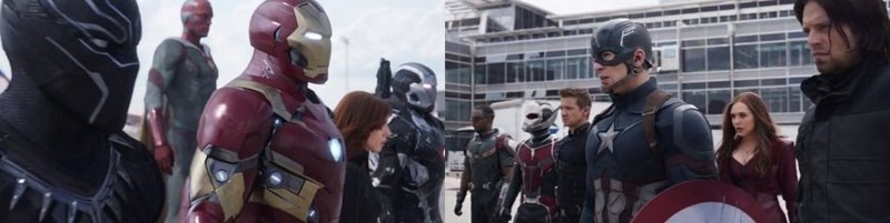 Everybody takes a side when it comes to superheroes fighting each other