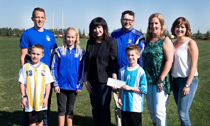FIELD OF DREAMS â€“ St. Albert MLA Marie Renaud presented a $125