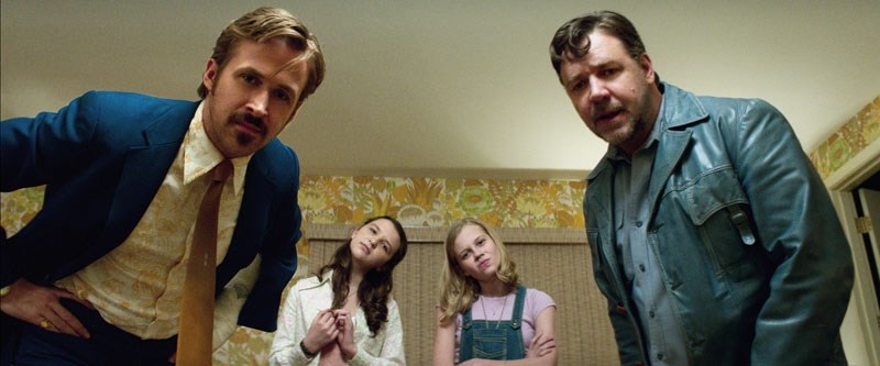 Bumbling private detective Holland March (Ryan Gosling) and hired thug Jackson Healy (Russell Crowe) team up to solve a murder mystery and a criminal conspiracy in The Nice