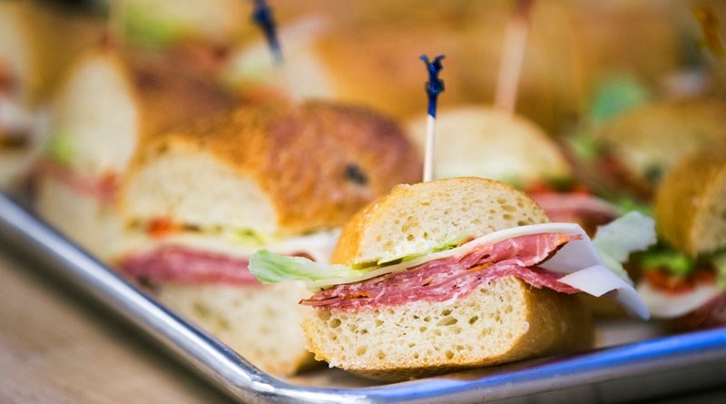 Mini panini with Italian meats and cheese on display during Red Seal chef Gail Hall&#8217;s cooking class on making summer-time appetizers.