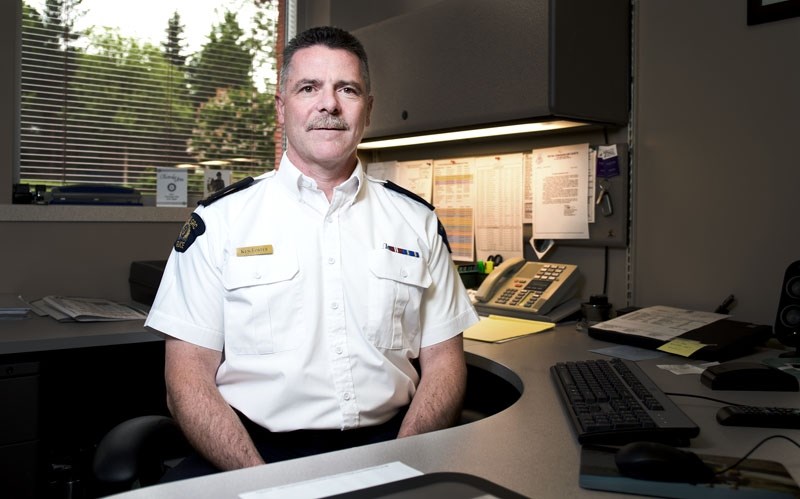 St. Albert RCMP Inspector Ken Foster in his office.