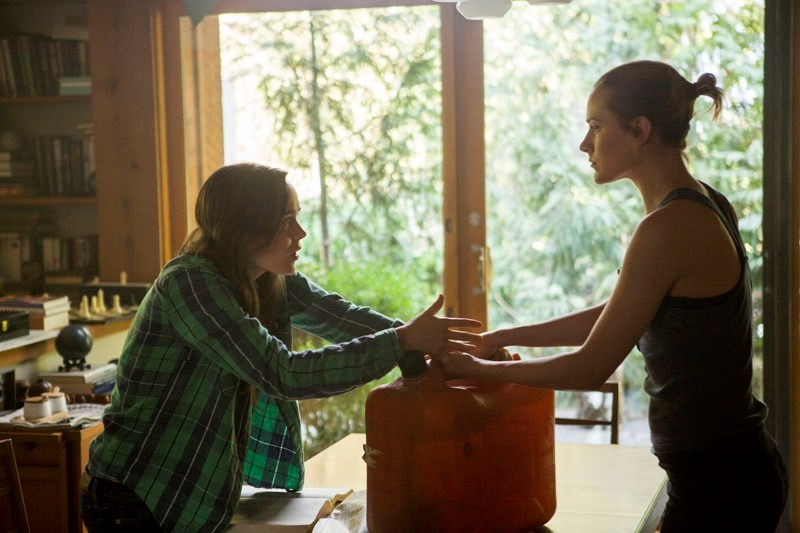 Ellen Page and Evan Rachel Wood play sisters Nell and Eva in the post-apocalyptic drama Into the Forest. Together