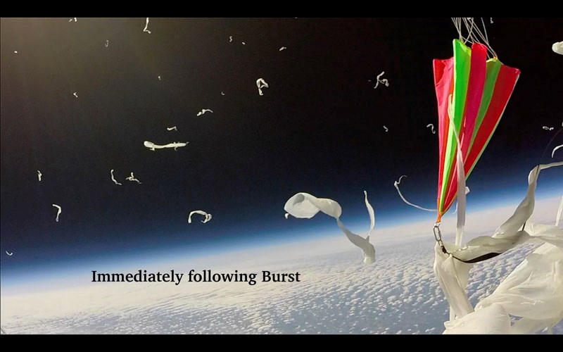 Image immediately after balloon bursts.