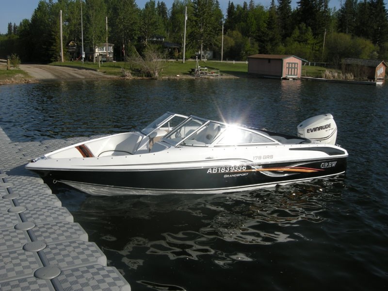 STOLEN BOAT â€“ St. Albert RCMP say this boat was stolen from Riel RV Storage Park between May 28 and May 31.