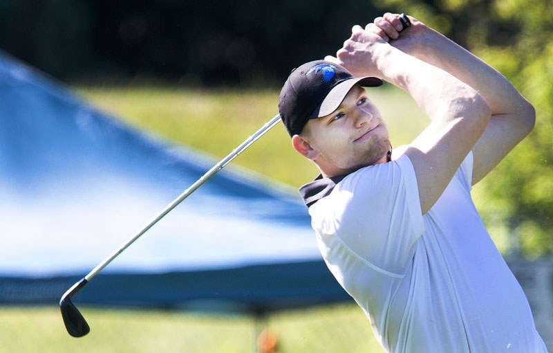 STAR OF THE SHOW â€“ Colton Parayko of the St. Louis Blues was in fine form at the first annual Merch Madness Cup golf tournament