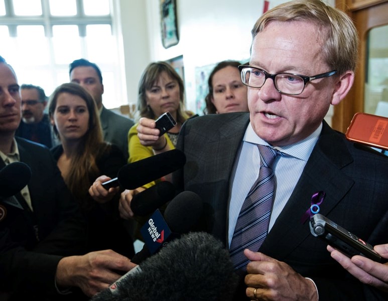 REWRITING EDUCATION â€“ Education Minister David Eggen talks with media after announcing a comprehensive curriculum review for Alberta&#8217;s education system. Every subject 