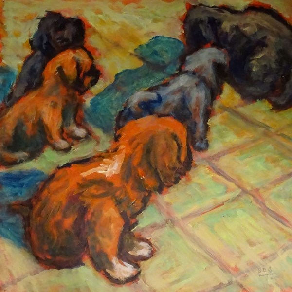 Father Douglas&#8217;s Puppy Party is in its last day on display at the Centre d&#8217;arts visuels de l&#8217;Alberta in Edmonton.