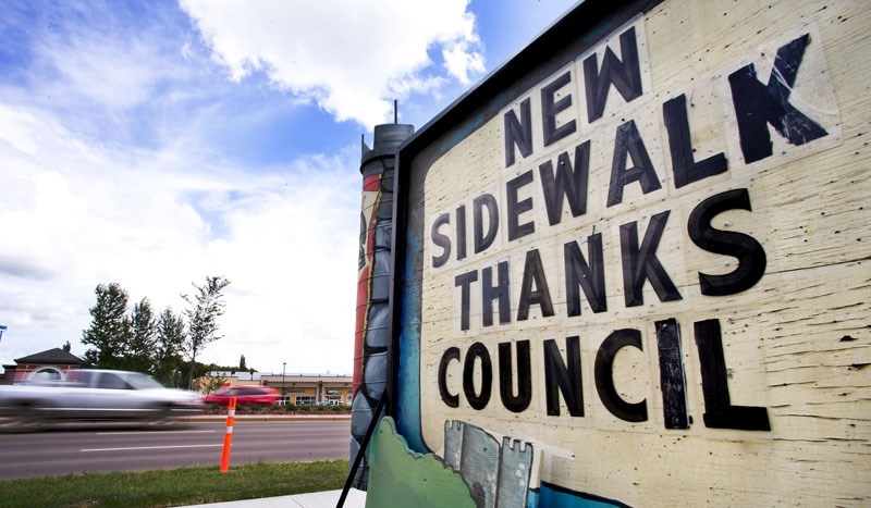 The City of St. Albert recently completed a sidewalk project making businesses on the west side of St. Albert Trail accessible by foot.