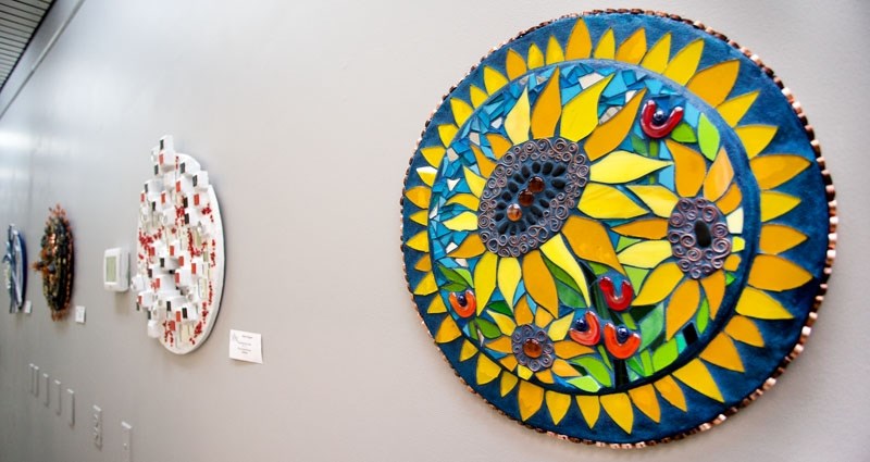 Some of Helen Rogers&#8217; mosaic art