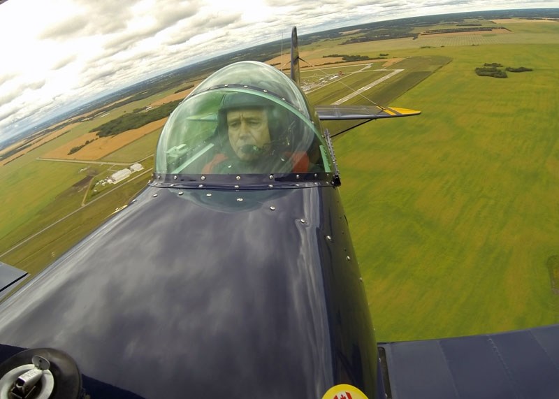 PRACTICE MAKES PERFECT â€” Aerobatic pilot and St. Albert resident Bill Carter takes his plane through its paces during a practice run at Villeneauve Airport in this 2015