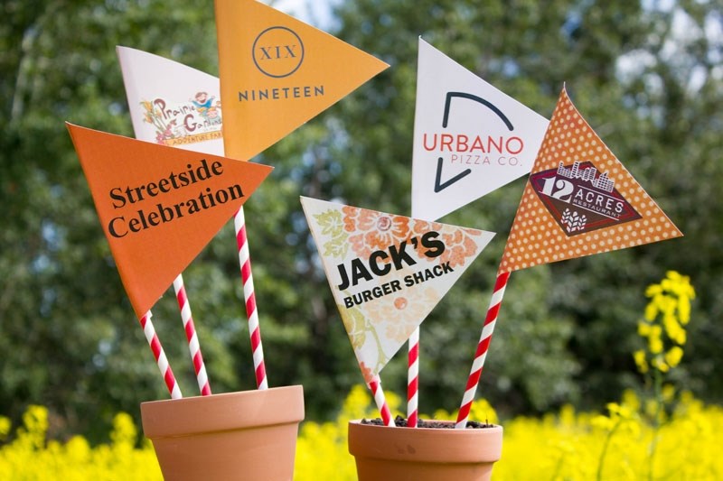 Six food trucks and restaurants hoist their banner at Sturgeon County Bounty on Friday
