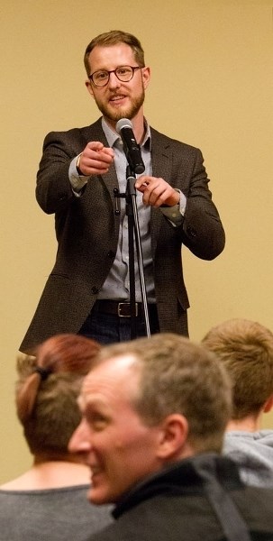 Adult services library assistant Geoff Manderscheid has become an important figure in teen programming with such offerings as the Teen Poetry Slam. For that effort among