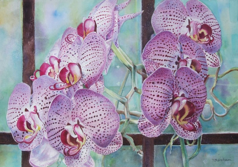 High Tea by Teresa Graham. The artist is featured in two shows currently: one at the Atrium Gallery in Scotia Place and the other at the IBM Building