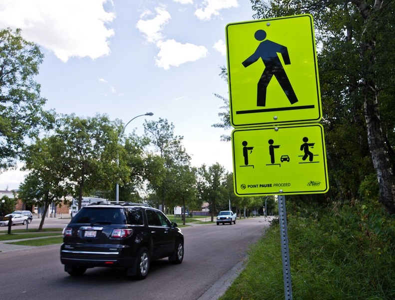 THREE Ps â€“ City officials are putting up 50 new signs this week such as this one at Langley Avenue and Larkspur Cresecent. The signs are part of a campaign to encourage