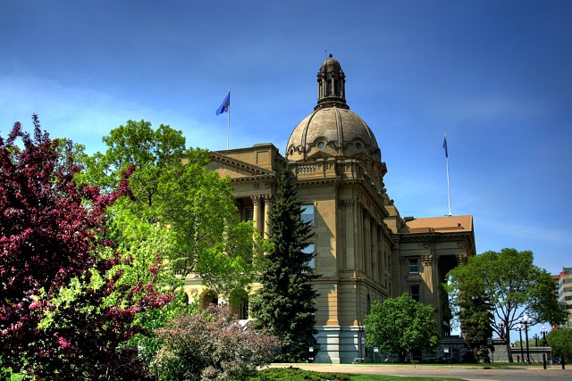 The Alberta Legislature Building is shown in this photo.