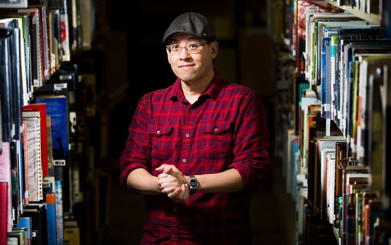 Metro library writer in residence Marty Chan is pictured at the St. Albert Library last month. Chan will be busy the next few weeks with several events relating to StArtsFest 