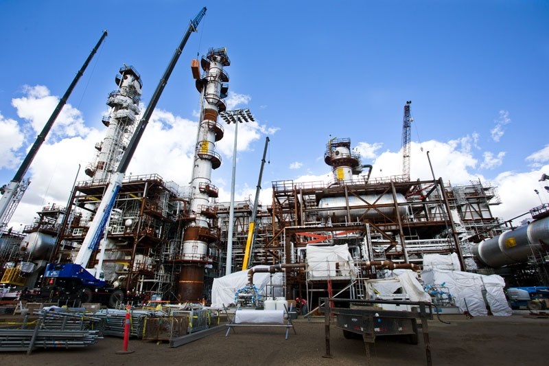 A view of Phase 1 of the NWR Sturgeon Refinery. The refinery construction project currently employs over 6