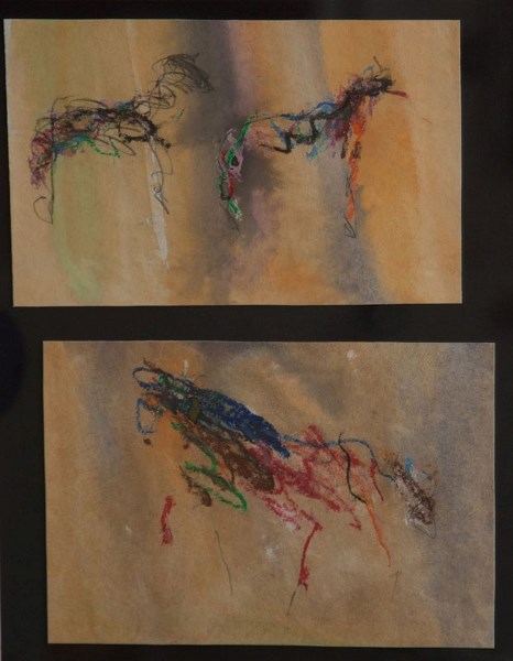 A Pair of Horses shows how a simple form like an animal can still inspire the artist with wild markmaking and vivid use of colour to express an emotion or sentiment. This is