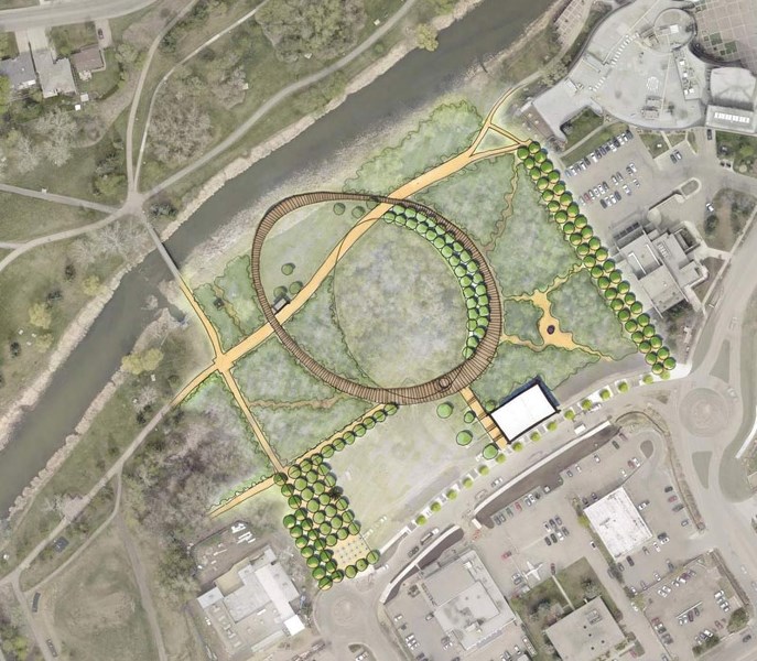 The defining feature of the Millennium Park design called &quot;The Common&quot; is a circular boardwalk that connects all regions of the park. The design includes two large
