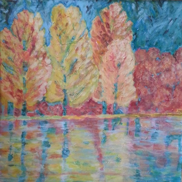 Fall Reflections 2 by Luise Mendler Johnson is just one of several of her works created with the theme of &#8216;Scaling Up&#8217;