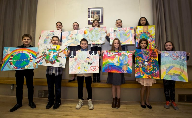 The St. Albert Host Lions Club showed off the artworks made by area youths aged 11 through 13. The annual Peace Poster Contest encourages youths to develop their art while