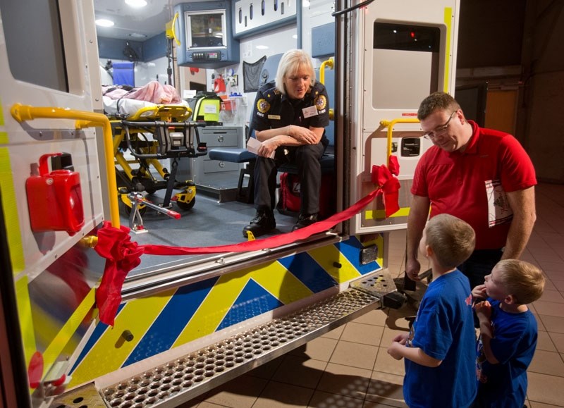 Proceeds from the Festival of Trees are donated to support the life-saving stroke ambulance. It is on display at the festival at the Shaw Conference Centre until Sunday