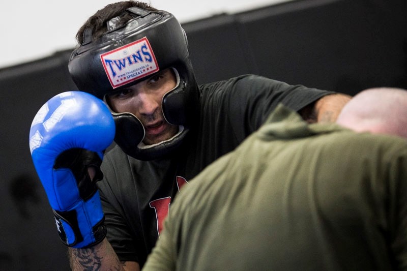 BOSS MAN â€“ Aaron (The Boss) Bosiak of St. Albert spars at Complete Fitness and Martial Arts in the Campbell Business Park in preparation for Friday&#8217;s rematch with