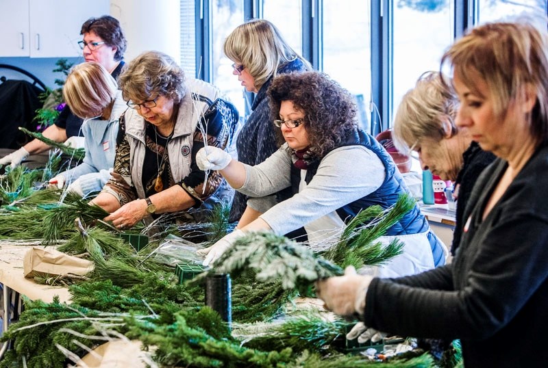 More than 40 students attended the day-long workshop and had an opportunity to make three different holiday decorations.