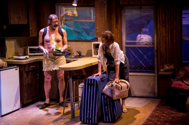 Shaun Johnston and Coralie Cairns share a great deal of baggage in Shadow Theatre&#8217;s production