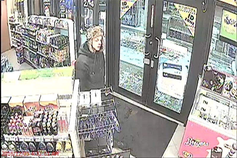 An unknown man is suspected to have used a stolen credit card at three 7-Eleven locations and an Esso gas station in Dec. 2016.