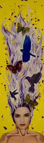 This multimedia work by W.D. Cuts student Ava Bothe is just one of the many pieces to be exhibited in the Do You Carrot All? exhibit put on by the Alberta Teachers&#8217;