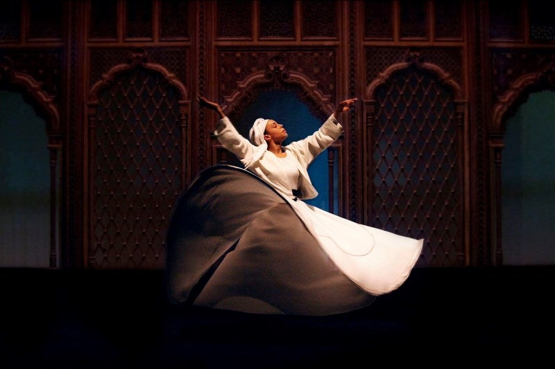 Whirling Dervish Tanya Evanson performs for two numbers during the Niyaz performance.