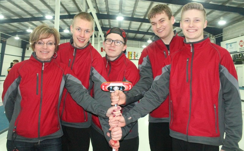KENNEDY CLASSICS – The Nathan Molberg rink of the St. Albert Curling Club: from left