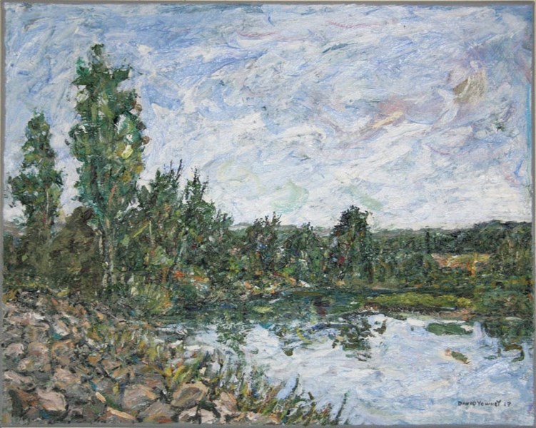 David Yowney&#8217;s Stones Along the Clearwater is on display for VASA&#8217;s Spring Members Show.