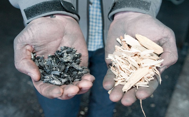 TESTING IN PROGRESS – U of A researchers plan to test the effects of biochar on tree growth along shelterbelts this year to see if it can help farmers trap more carbon in the 