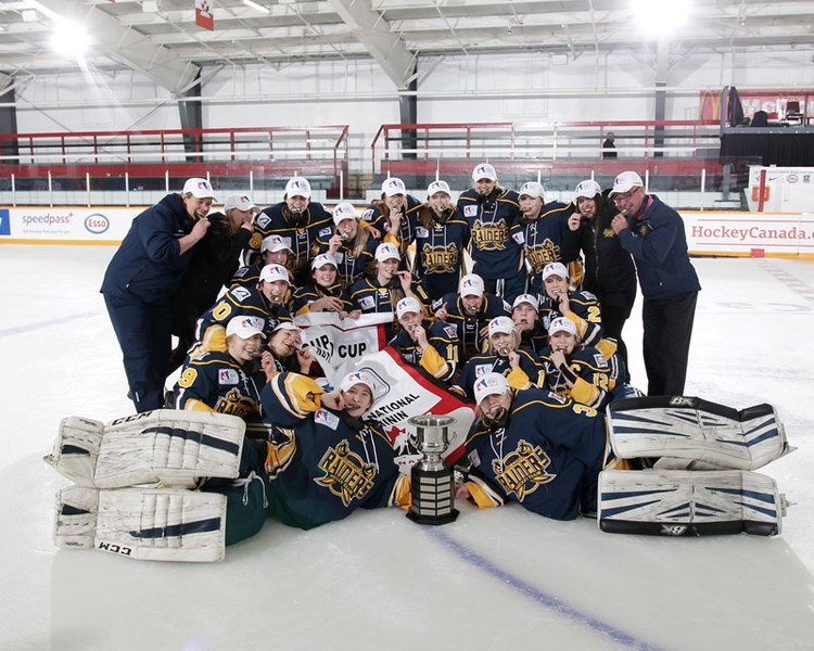 GOLDEN GIRLS – The St. Albert Slash are the Esso Cup midget AAA female national champions after beating the Harfangs du Triolet (Quebec) of Sherbrooke 1-0 on captain Tyra