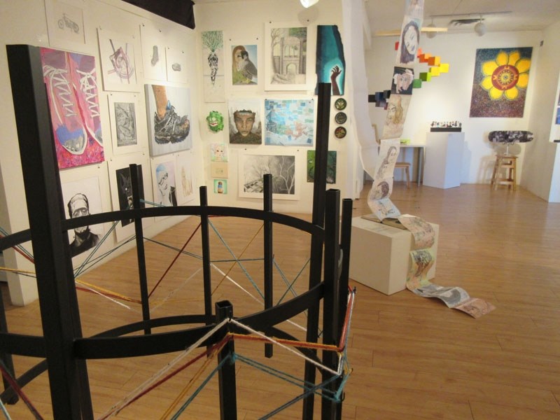 A view of High Energy 22: Tracing Space at the Art Gallery of St. Albert