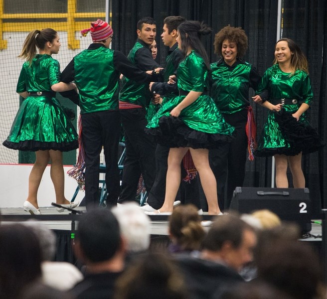 JIG IS UP – The Métis Child and Family Jiggers perform to a full house at Servus Credit Union Place during the 2016 Métis Spring Festival. This year&#8217;s festival is this