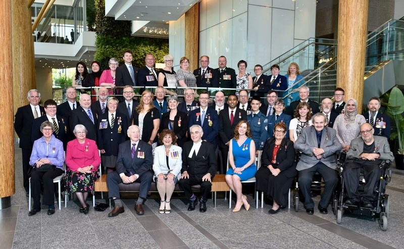 VOLUNTEER SMILES &#8211; Several local volunteers were among the recipients of Sovereign&#8217;s Medal for Volunteers from Lt.-Gov. Lois Mitchell