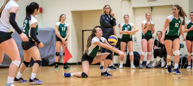 St. Albert volleyball player Lauryn Tremblay competing with the U of A Pandas club team. Tremblay has been selected for the U18 Alberta team to represent the province on the