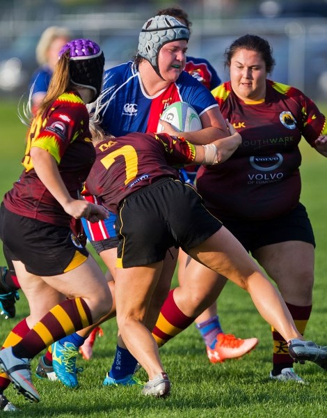 STANDING FIRM â€“ Sarah McManus and the rest of the St. Albert division two team were tough to stop while rolling over the Nor&#8217;Westers 51-5 Wednesday at the St. Albert