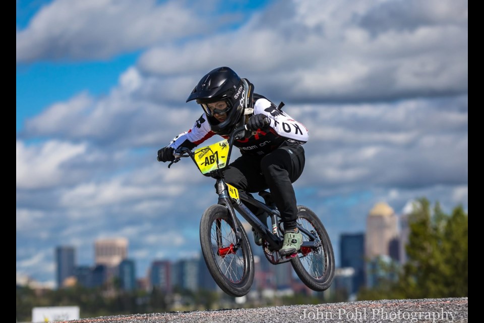 17-year-old Marquez Gonzalez competing in a race earlier this year. He will be heading to the UCI BMX World Championships for the first time later this month. 