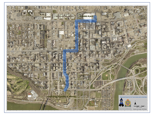 Edmonton Police funeral route