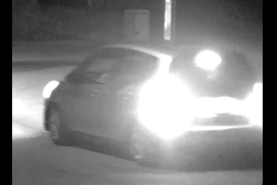 RCMP believe this vehicle was involved in at least once incident of car vandalism this month. SUPPLIED/Photo