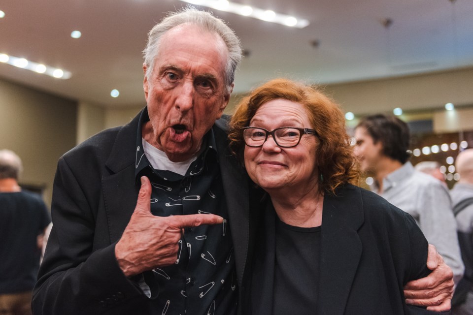 Spamalot director Lezlie Wade with writer and Monty Python member Eric Idle.