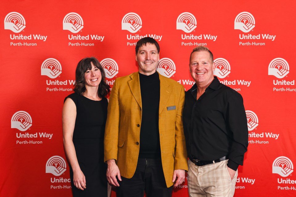 Campaign Co-chair Leslie Edney (left) UWPH executive director Ryan Erb and campaign co-chair Rob Edney at UWPH’s Spirit of Community Celebration held on March 21