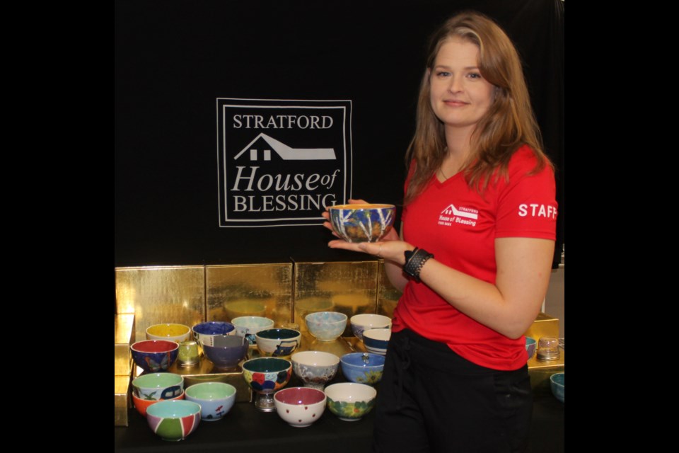 Kelsey Lauersen, resource coordinator at Stratford House of Blessing Food Bank, is busy getting ready for the annual Empty Bowls fundraiser. 