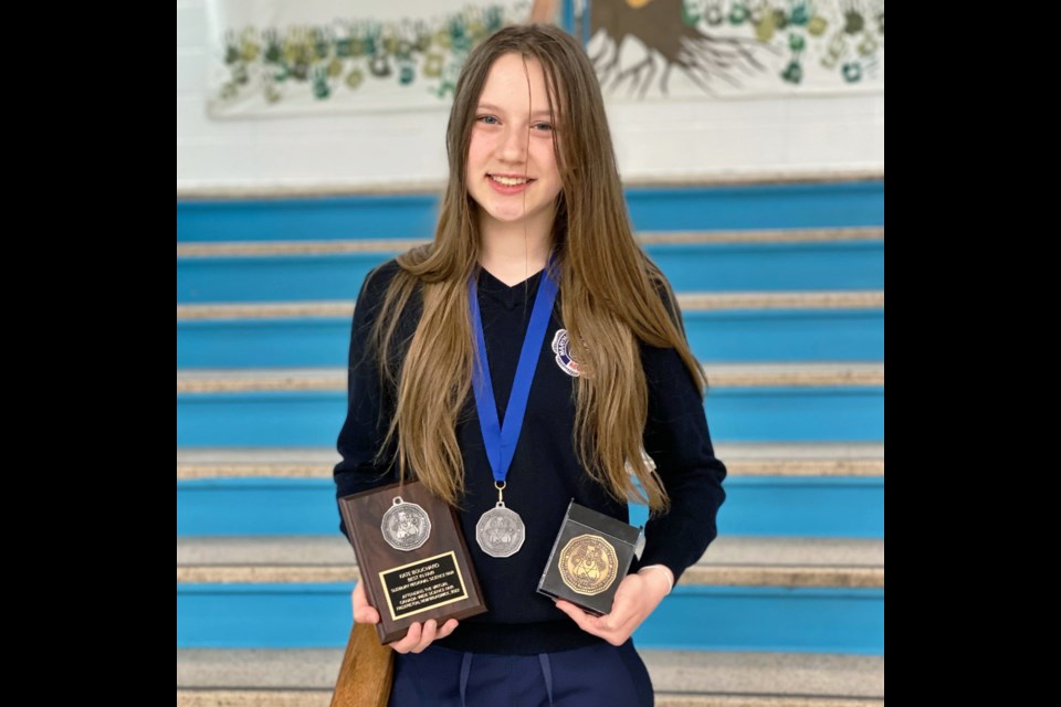 Kate Bouchard won Best in Fair at the 2022 Sudbury Regional Science Fair for her project Go With the Flow, which explores the science of water turbines. (Supplied)